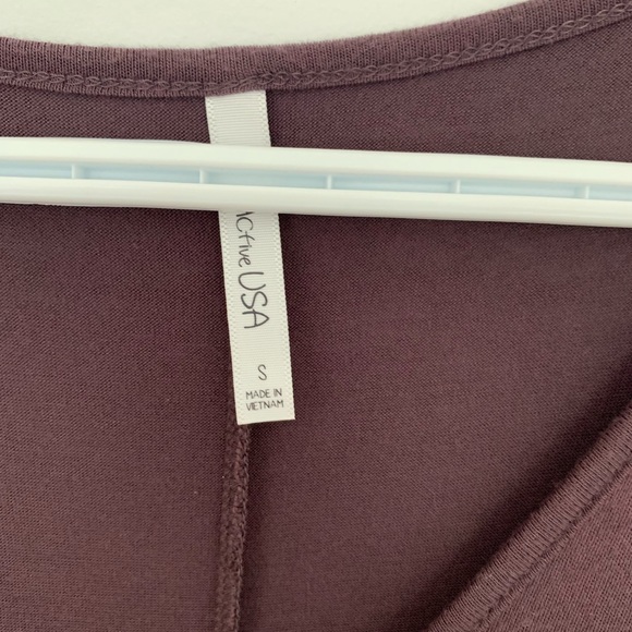 Dark purple adjustable long sleeves top - Picture 2 of 3